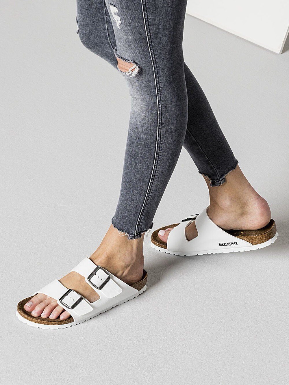 Arizona Birko-Flor Birkenstock in White - Size 38